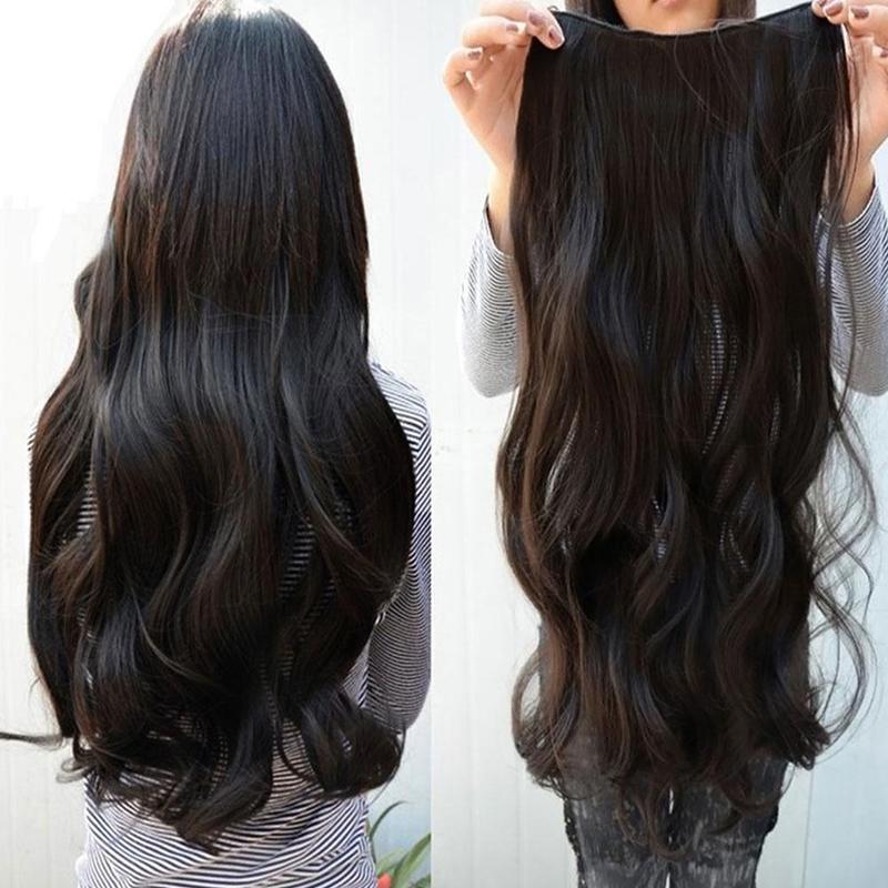 Product Introduction of Long Hair Extension Curl Wavy Sexy Stylish Clip-on Women Fashion Cosmetics Long Wigs X9M3 25