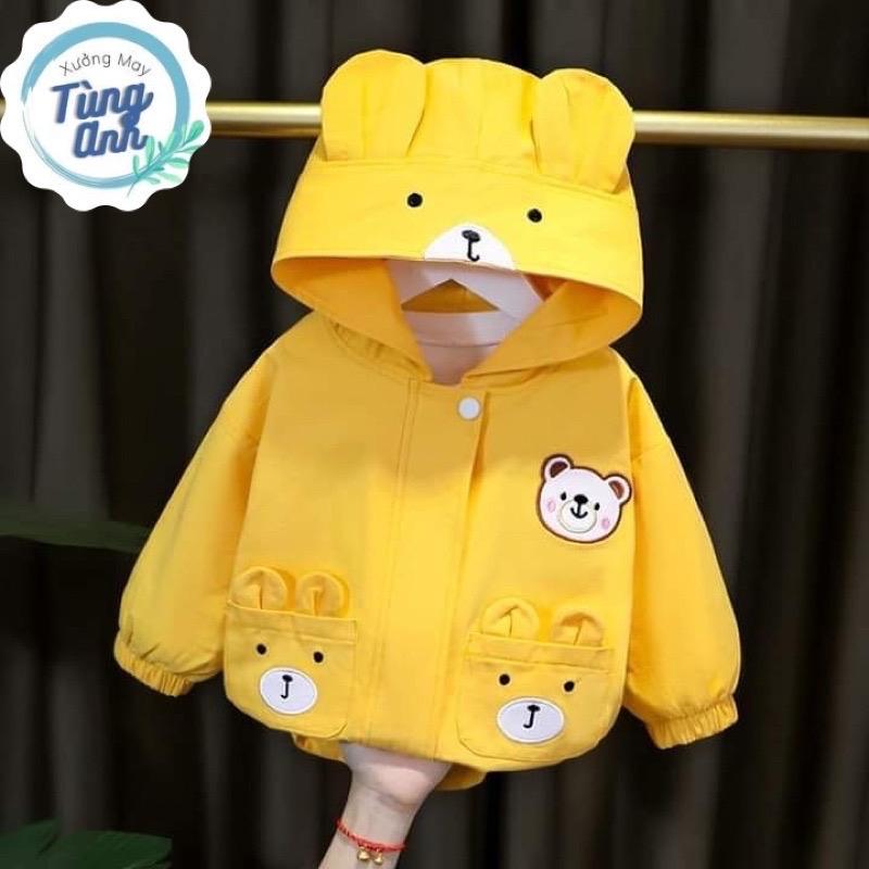 Áo khoác cho bé. áo khoác gió 2 lớp tai thỏ dễ thương cản gió giữ ấm cơ thể cho bé yêu