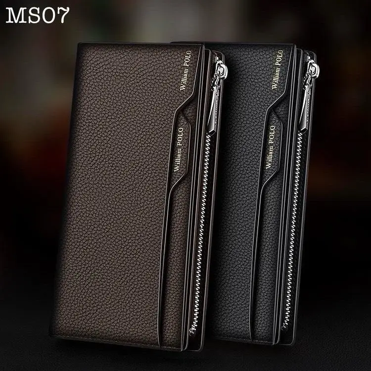 MS07 - Ví Clutch Cầm Tay Da Bò William Polo Kem Cho Nam Mới Nhất - HHG Store