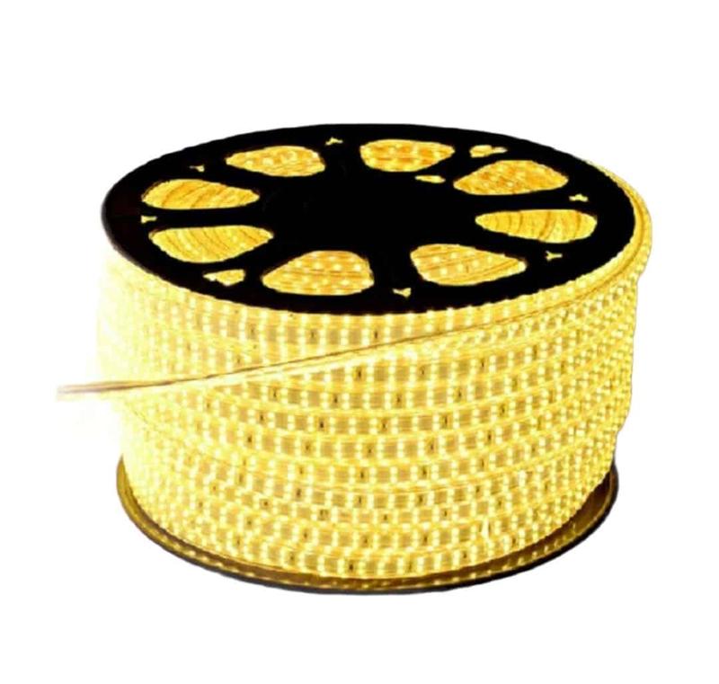  20met Đèn Led dây đôi  ánh sáng màu VÀNG không nháy ống nhựa 220V chong 