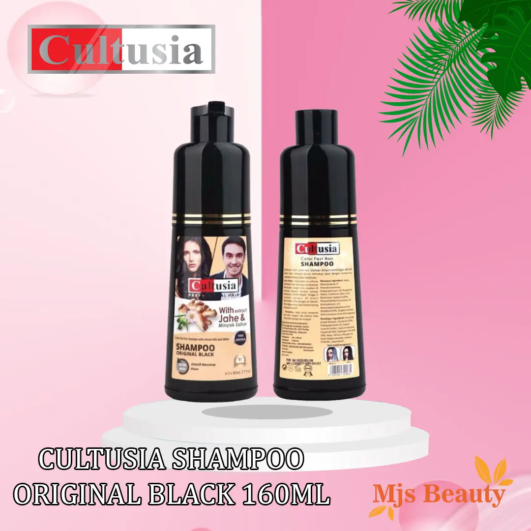 Cultusia Shampo Original Black 160 Ml Shampo Uban ( H I T A M )  Shampoo  Perawatan Haircare Penghitam 1Pc sampo penghilang uban