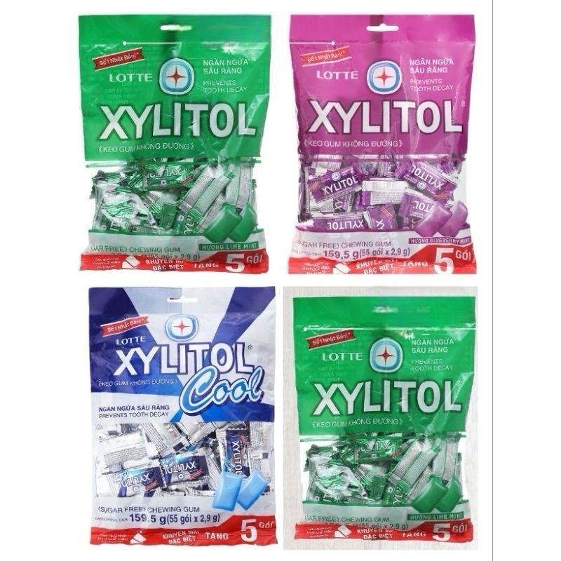 Kẹo Cao Su Xylitol Lotte gói 159,5g 55 gói x 2,9g