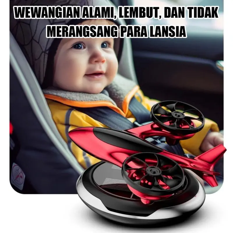 Aromaterapi Parfum Mobil Helikopter Tenaga Surya, Diffuser Wewangian Mobil Mewah, Penyegar Udara Solar untuk Dashboard Mobil, Desain Unik, Menghilangkan Bau dan Menciptakan Suasana Romantis dalam Mobil 2