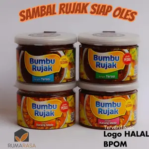 Bumbu Rujak Buah HAESA Kacang Mede Terasi Kemasan Kaleng 150 g / Sambal Rujak Gula Merah Rumarasa - Halal & BPOM Certified