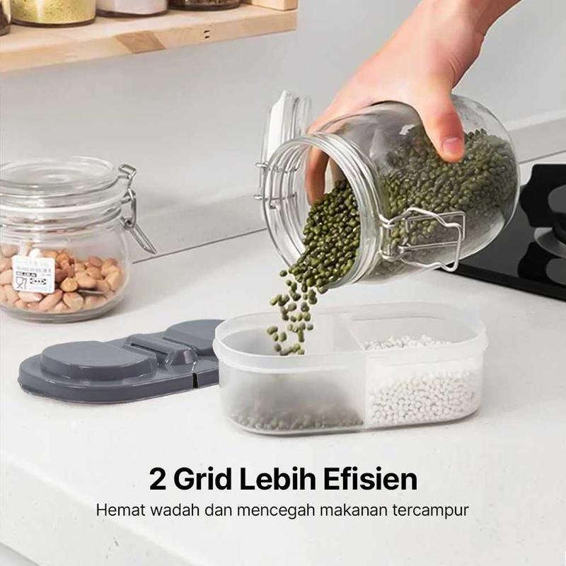 MOONBIFFY Wadah Makanan Plastik Food Storage Container Flip Top Lid - MO-17CM 2
