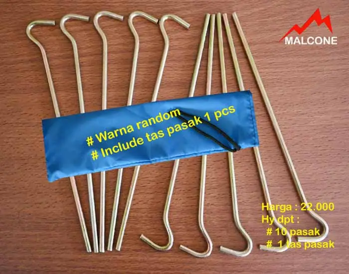 Pasak tenda dpt 10 pcs include tas pasak 1 pcs