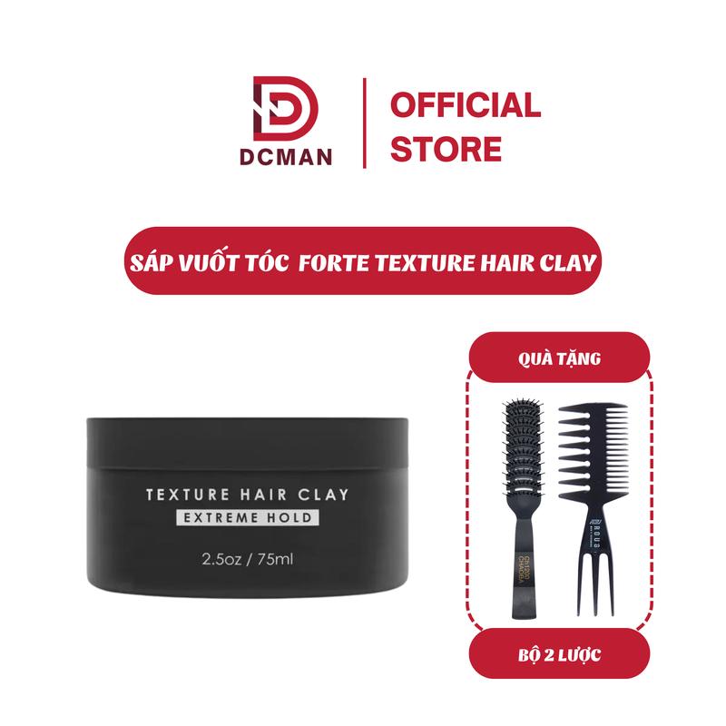 Sáp Vuốt Tóc Nam Forte Texture Hair Clay 75Ml Chính Hãng, danh cho Tóc Trung Bình, Dày và Khô