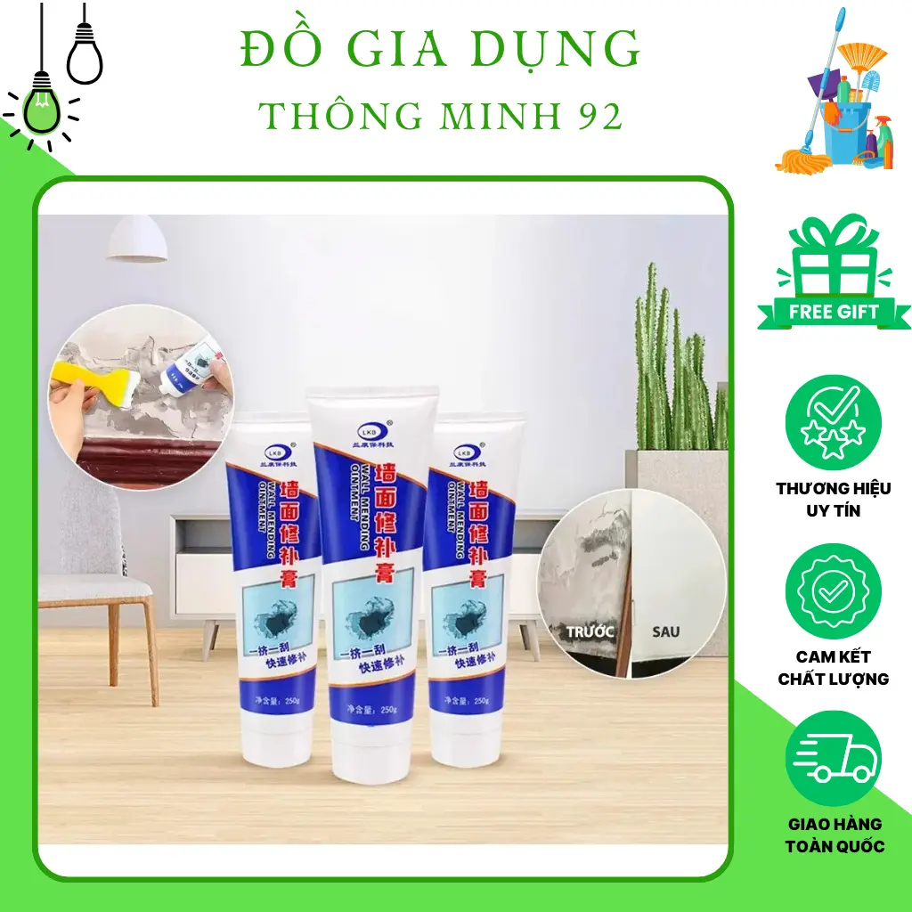 Keo Trám Vết Nứt Tường Chống Thấm, Keo Vá Tường , Keo Chống Thấm Vá Tường Đa Năng Siêu Chắc Chắn - Đồ Gia Dụng Thông Minh 92