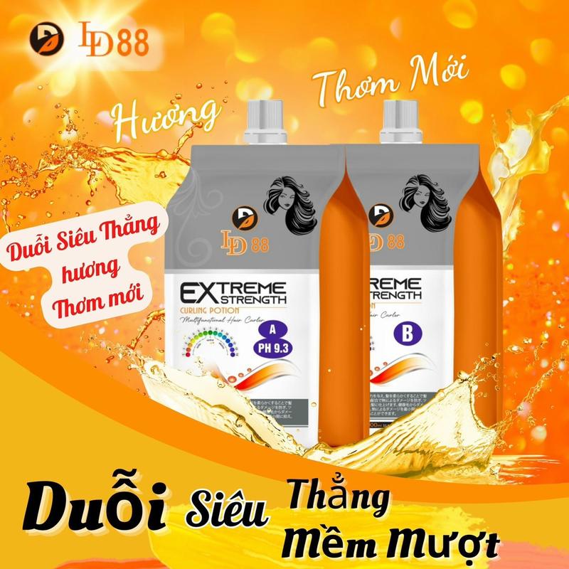 Thuốc ép tóc LD88 mới 2023, uốn căng năm, bóng phủ luôn – Nữ