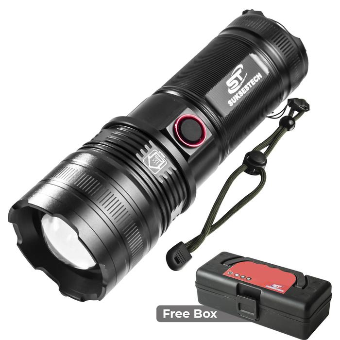 Gambar Senter LED Jarak Jauh Dan Jarak Dekat Memiliki 4 Mode Cahaya Terang Multifungsi Powerbank Bahan Aluminium XA-B702 dari ALLEFIX Kota Surabaya Tokopedia