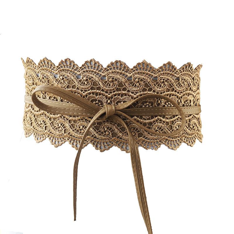 Product Introduction of Thắt Lưng Rộng Eo, Ren Siêu Rộng, Thắt Lưng Ngọt Ngào, Dành Cho Nữ, Phong Cách Âu Mỹ Thắt Lưng Đồ Trang Trí, Thích Hợp Cho Váy, Bán Buôn Có Sẵn ren đeo đùi Titan 20