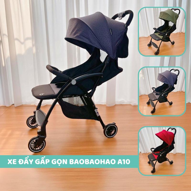 Xe đẩy cho bé gấp gọn Baobaohao A10 - Giảm rung lắc tối đa - Kèm màn chống muỗi