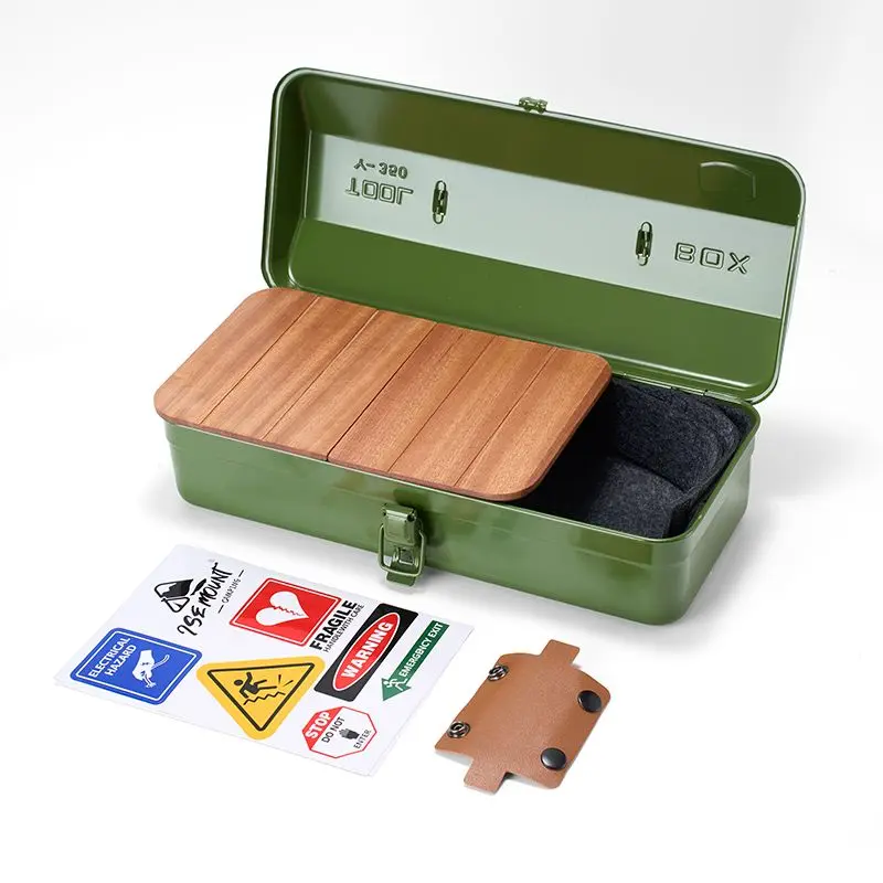Outdoor Toolbox Storage Box Picnic Coffee Box Iron Box Hardware Industrial Suitcase Car Camping Equipment Organiser