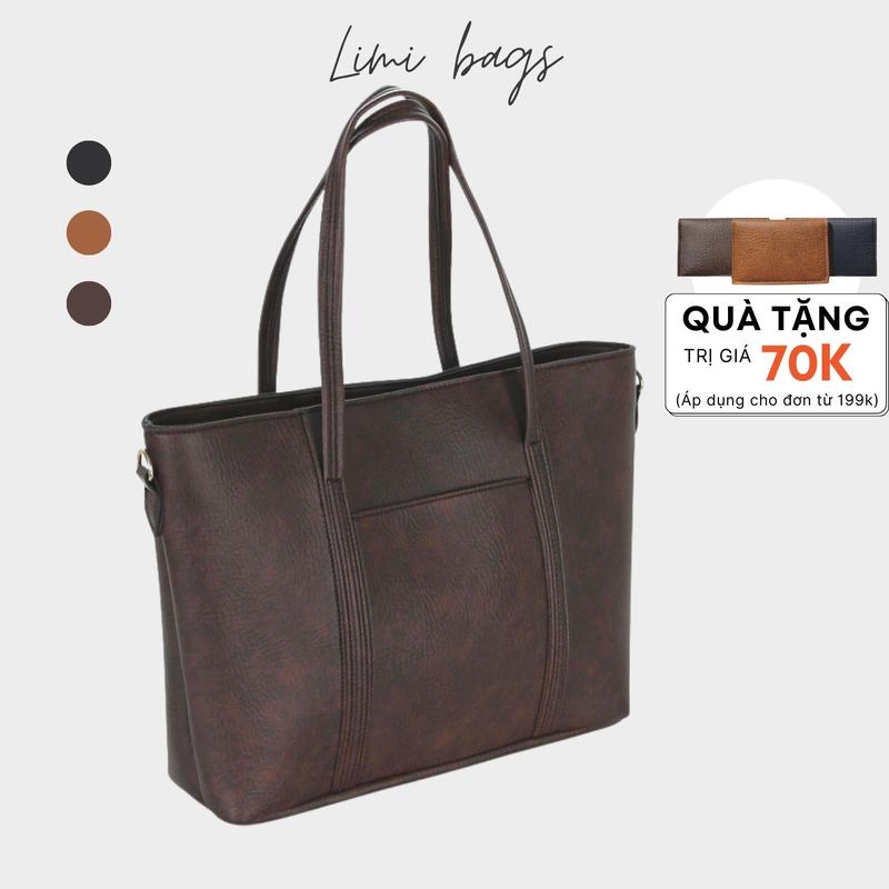Túi Công Sở Nữ Xách Tay Thời Trang FANCY Tote Da Size Lớn Đựng Laptop 15 6 inch, cặp sách Đi Làm, Đi Học, giỏ xách giáo viên, cô giáo Đi Dạy bản To văn phòng FANCY Limi bags - TÚI KÈM VÍ MINI