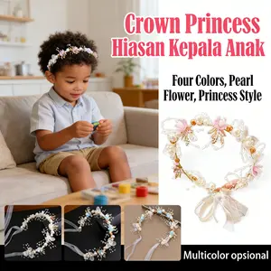 Kalung Wanita Mutiara Elegan Kualitas Tinggi Handmade Logam Warna Bunga Daun 18K, Panjang 45cm, Aksesoris Perhiasan Wanita Tk Hadiah Cewek Kreatif Stylish Trendy, Model [Model Name]