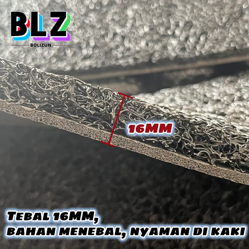 BOLIZUN Karpet Mobil Mie Bihun Custom Honda Brio 2012-2018 (2 baris, 2baris+bagasi) 7
