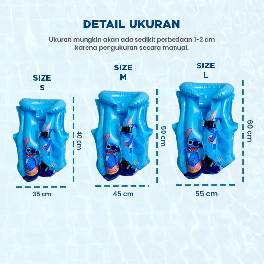 Pelampung Rompi Renang Anak Motif Kuromi Lucu Stitch Jaket Renang Pool Life Swim Vest Summer Kids 2