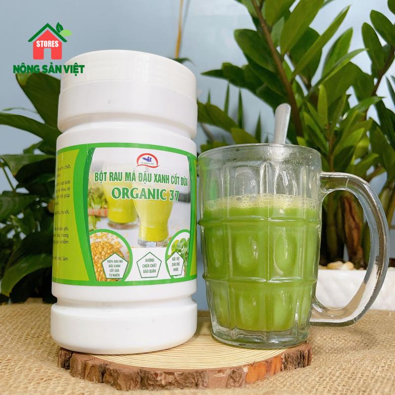 Bột Rau Má Đậu Xanh Cốt Dừa Hộp 500g Thơm Ngon Béo Ngậy