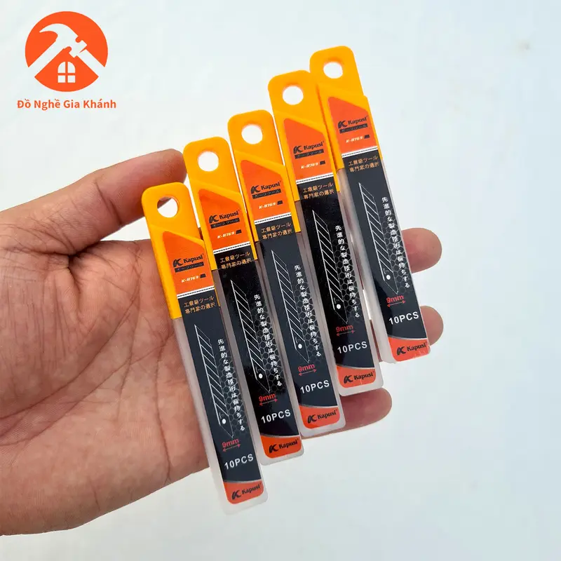 Combo 1 con dao rọc giấy mini, dao cắt decal,biển quảng cáo và 50 lưỡi dao thay thế kapusi chính hãng 5