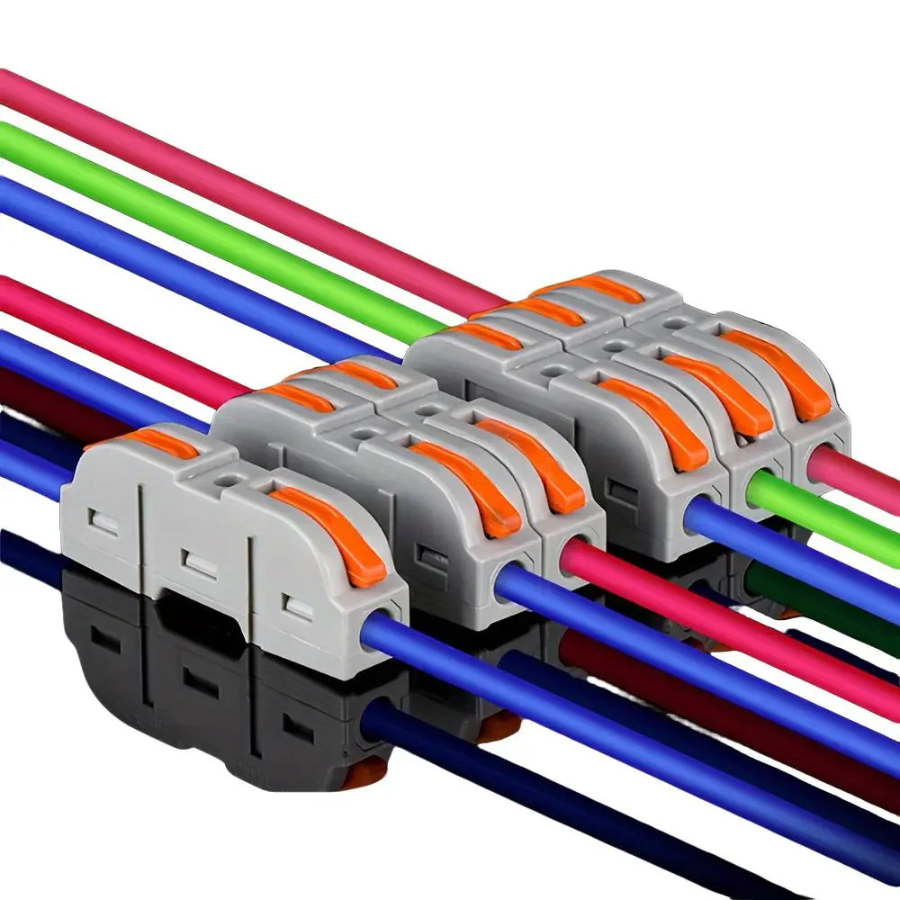 Quick Lever Wire Connectors, 20pcs Universal Terminal Block Plug-in Wiring Cable Connectors, Connect Terminals, Wire Connectors for Home, Office, Factory, Electrical Device Accessories