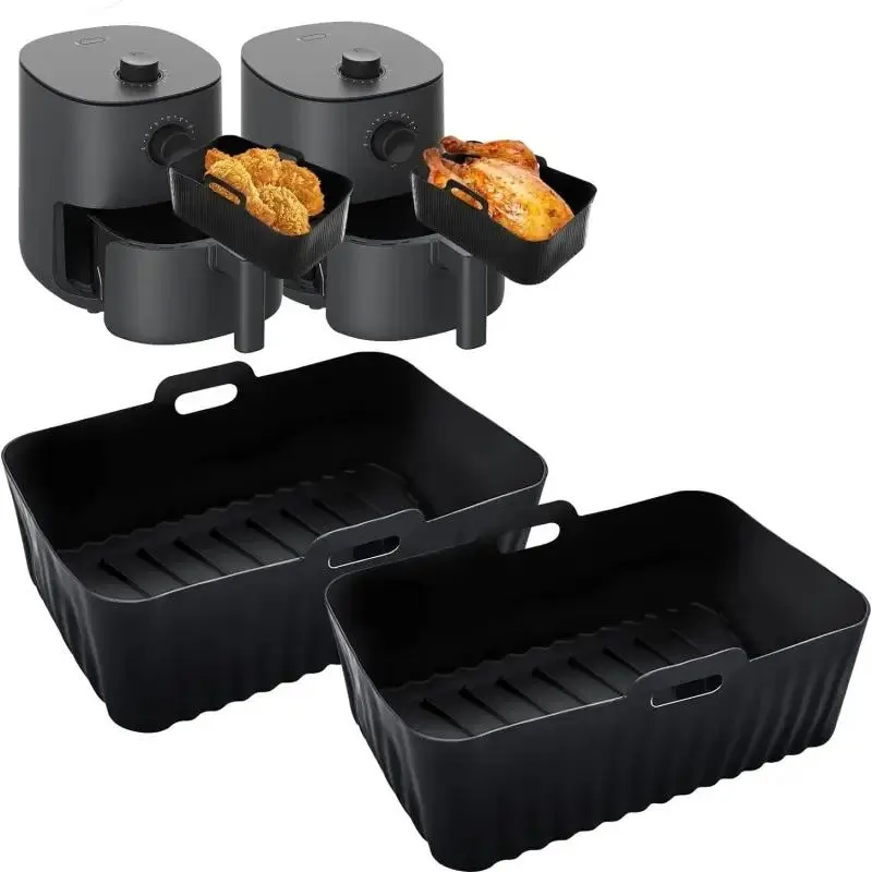 Silicone Air Fryer Liner, Reusable Air Fryer Mat, Oven Baking Tray, Kitchen Appliance Parts for Air Fryer 4