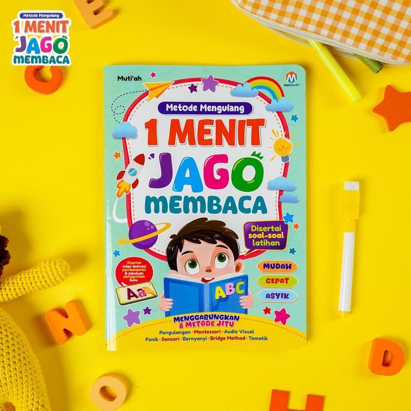 Buku Belajar Membaca Anak TK Metode Mengulang 1 Menit Jago Membaca Buku Cepat Membaca Anak 3+ Berwarna Lengkap Fullcolor