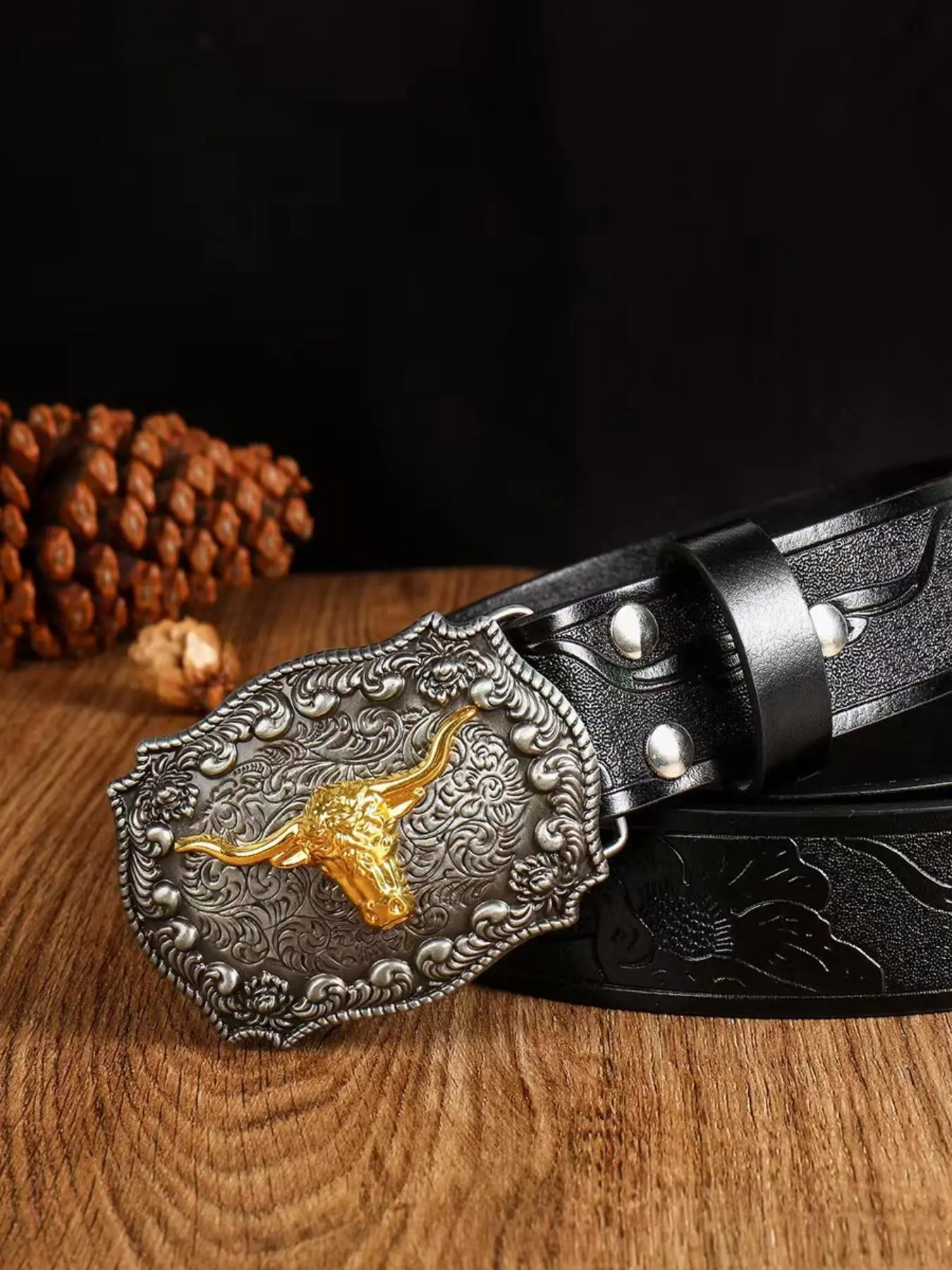 Men's Cow Head Decorated Belt Buckle, Fashionable Belt Buckle for Party, Daily Clothing Decor, Trendy All-match & Exquisite Belt Buckle for Birthday Gift