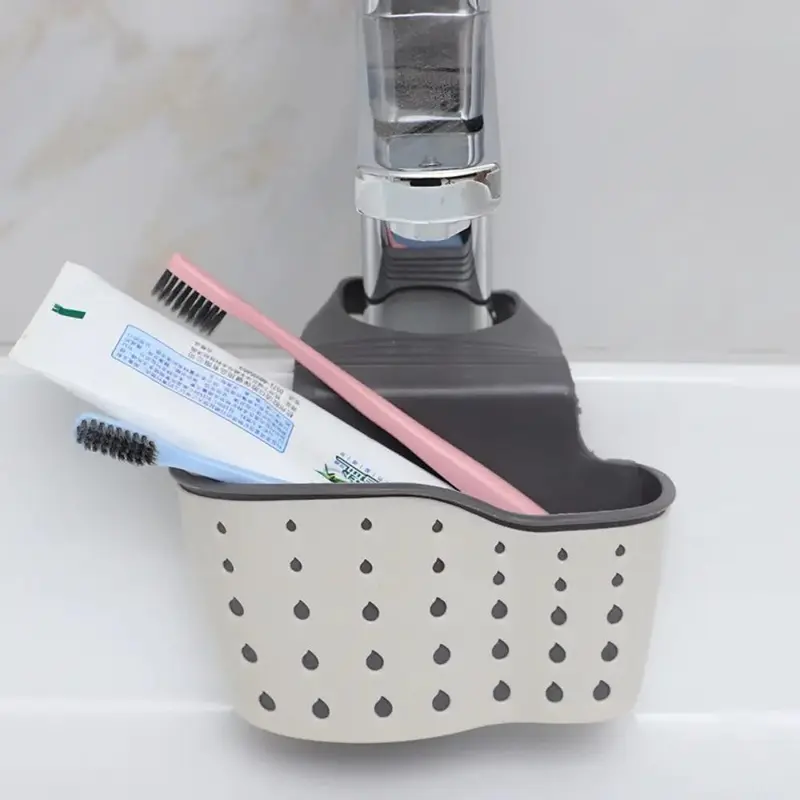 Multifunctional Sink Hanging Drain Storage Basket, Faucet Sponge Holder, Kitchen Storage Basket 8