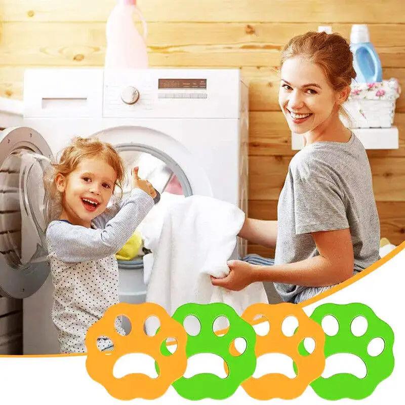 1/2/4/5Pcs Penghilang Bulu Kucing Menghilangkan Bulu Halus dari Pakaian Pengering Bulu untuk Anjing dan Kucing Aksesoris yang Dapat Digunakan Kembali Penghilang Bulu Hewan Peliharaan untuk Mesin Cuci