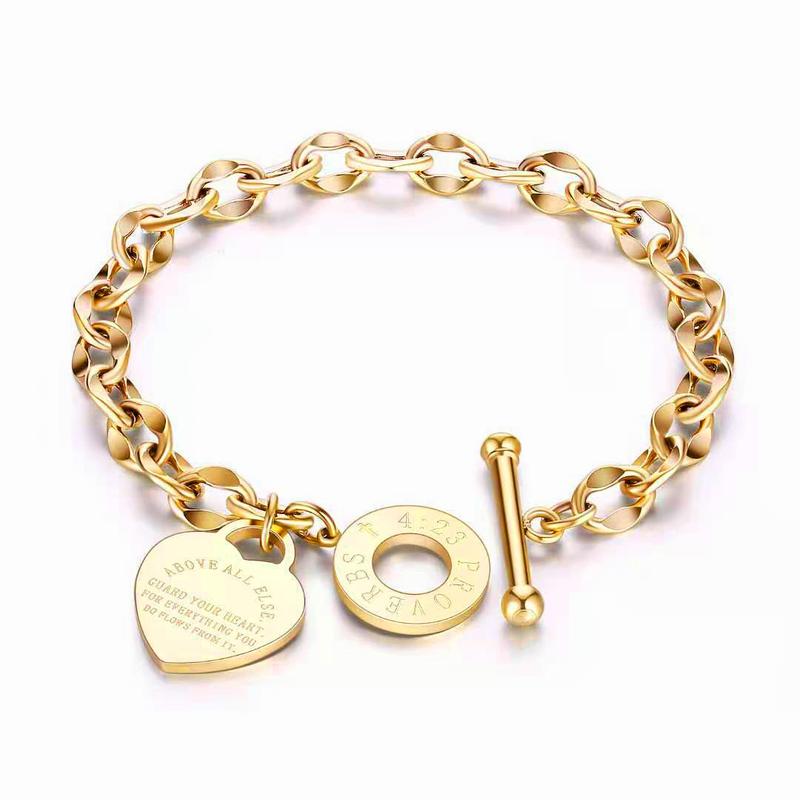 Product Introduction of Personalized stainless steel bracelet multipurpose hand jewelry OT buckle popular bracelet European and American love 0