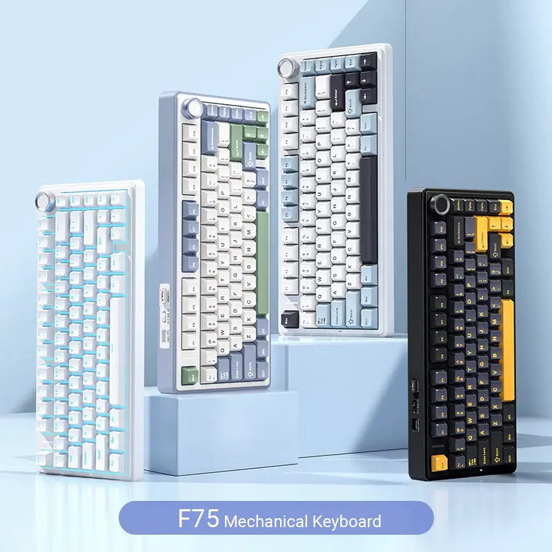Bàn phím cơ AULA F75 - 3 Mode kết nối - Pin 4000 maH - Full key hotswappable - 75% Layout 80 Keys - Macro Driver - SW cao cấp - Phím PBT 2 màu - 5 lớp chống ồn cực êm - LED RGB 16 triệu màu - BH 12T T | BigBuy360 - bigbuy360.vn Bàn phím cơ AULA F75 - 3 Mode kết nối - Pin 4000 maH - Full key hotswappable - 75% Layout 80 Keys - Macro Driver - SW cao cấp - Phím PBT 2 màu - 5 lớp chống ồn cực êm - LED RGB 16 triệu màu - BH 12T T | BigBuy360 - bigbuy360.vn