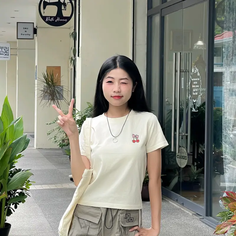 Áo Thun Nữ Baby Tee PRICKLE Cherry Premium 100% Cotton 5