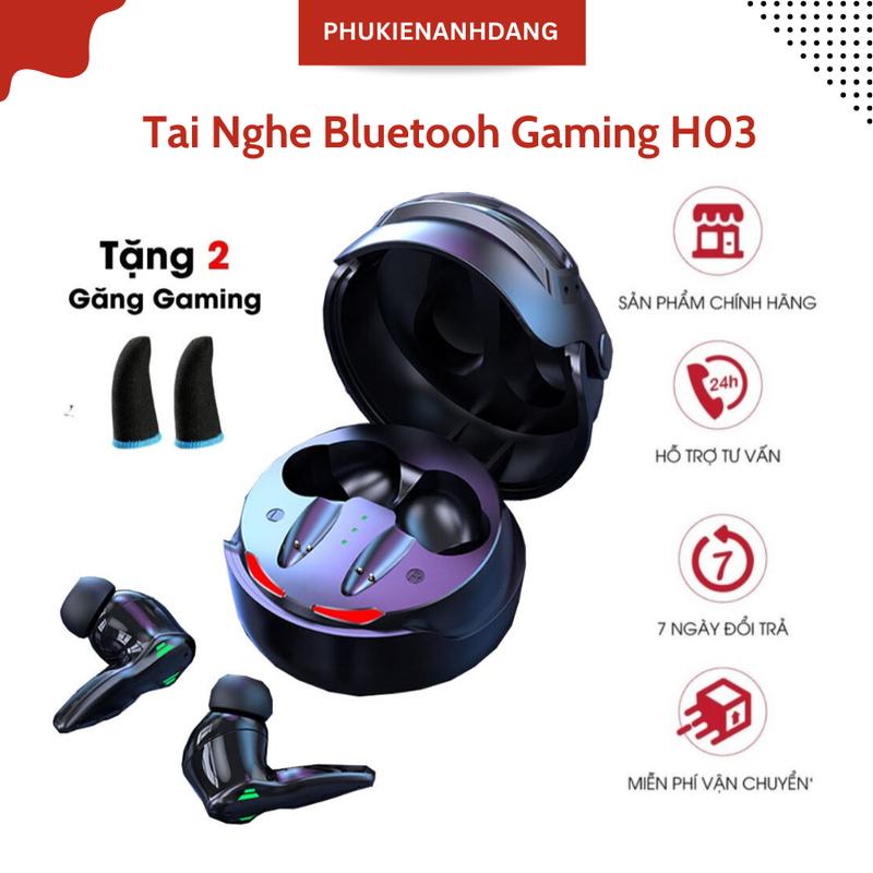 Tai Nghe Bluetooh Gaming H03, Tai Nghe Chơi Game Mũ 3 Bluetooth 5.3 Cho Điện Thoại Máy Tính Bảng Nhét Tai Nghe Nhạc Earphone