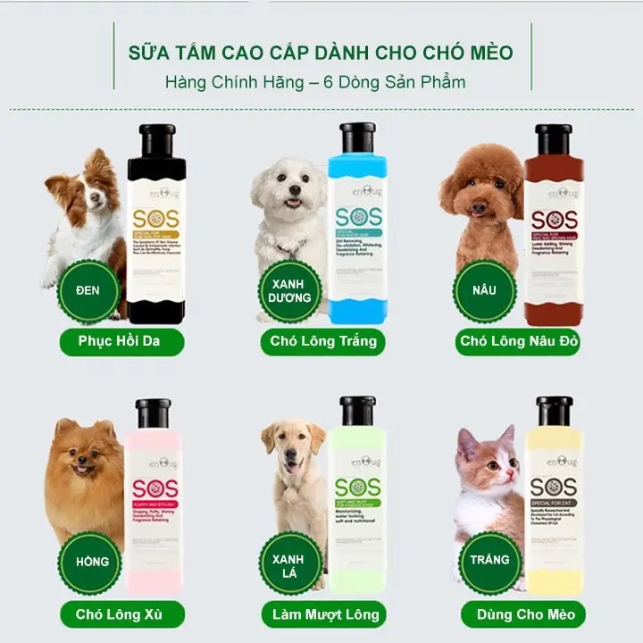Sữa tắm sos cho chó mèo chai 530ml