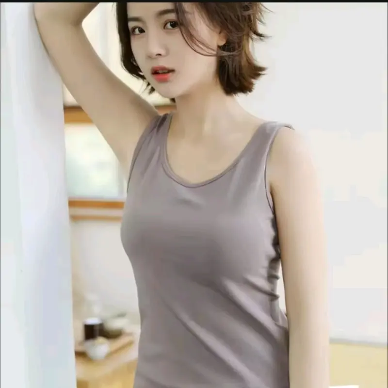 PROMO 3PCS TANKTOP TALI LEBAR BAHAN KAOS/ADEM/TIDAK NERAWANG/ELASTIS Wanita Hitam 2