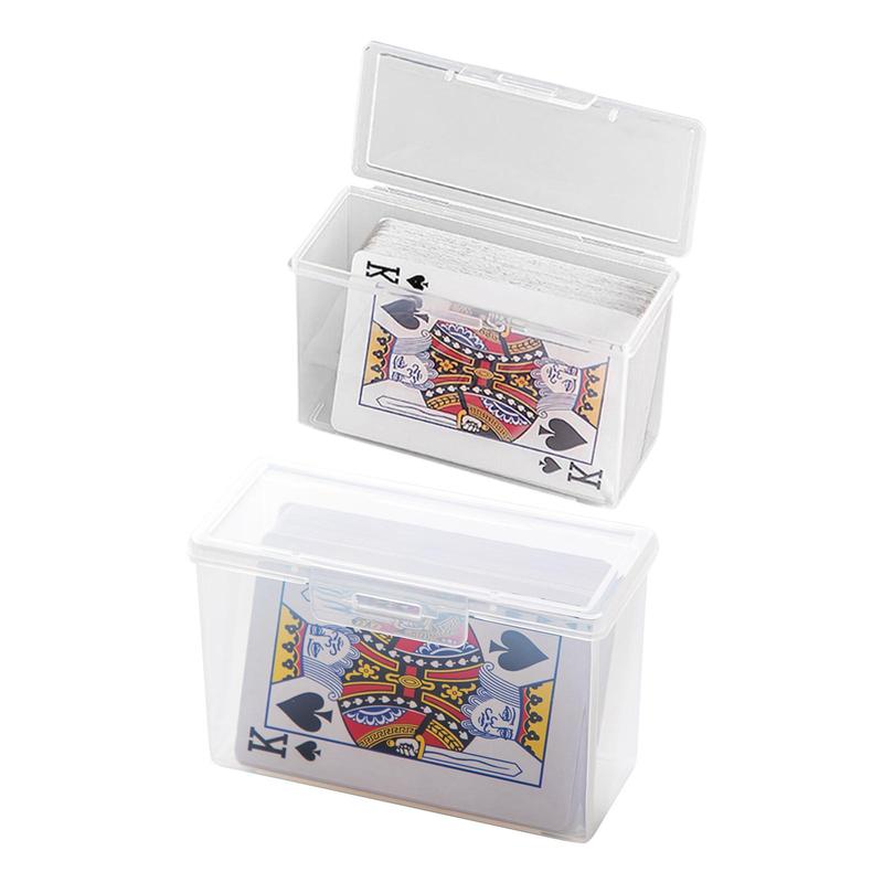 Transparent Card Box, 1 Count Poker Card Storage Box, Desktop Card Organizer, Office Stationery & Supplies, Desk Organizer for Home Office 4