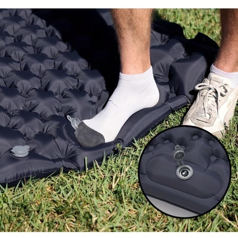Product Introduction of Double Inflatable Mattress with Built-in Pillow Pump Outdoor Sleeping Pad Camping Air Mat for Travel Backpacking Hiking 4