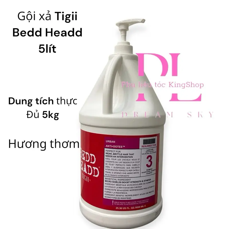 Dầu gội xả Can Tigiii' 5 lít hương thơm táo mỹ dung tích 5000ml dung tích thực 5kg