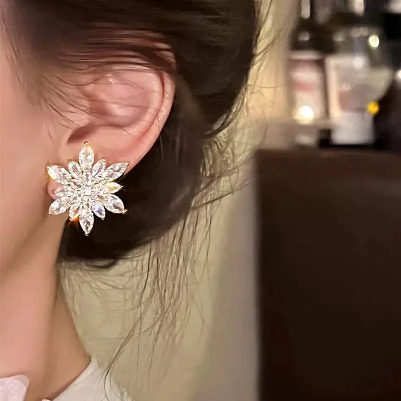 Bông tai đá sao biển, Độc đáo, Khuyên tai đá, Hoa tai cao cấp, Mạ vàng 1