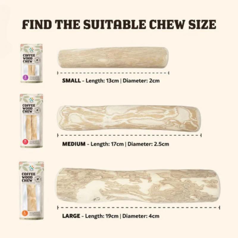 100% Quality  Coffee Wood Chew Dogs Small Medium Large 4