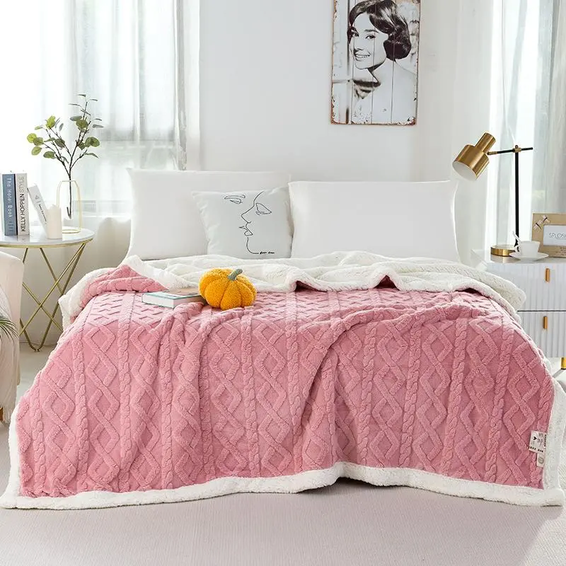 Autumn Homeware Bed Blanket, 1 Count 500GSM Fleece Soft Throw Blanket, Soft Comfortable Throw Blanket for Home Office, Durable Bedroom Decor, House Accessories, Christmas Gifts 1