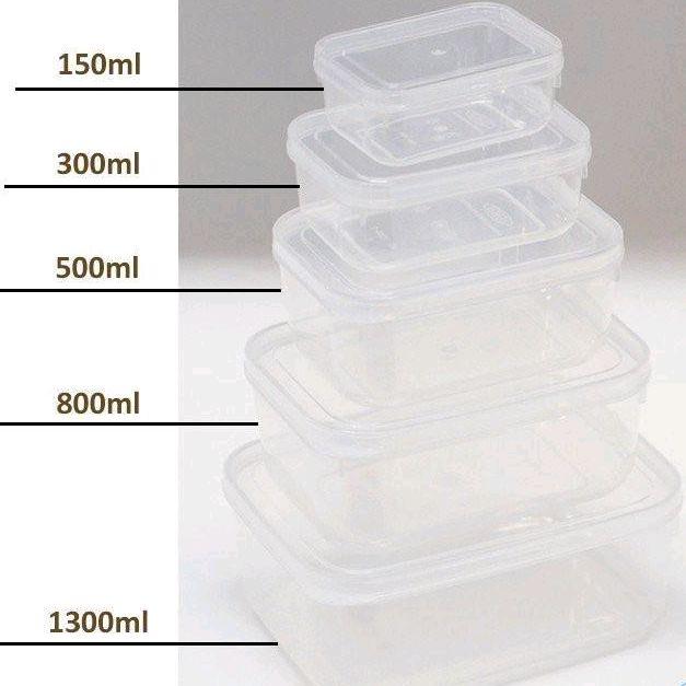 Hộp nhựa trữ đông đồ ăn dặm 160ml/300ml/500ml -Hộp đựng thức ăn Việt Nhật (MS:6685-1/6685-2/6685-3)
