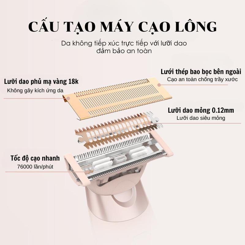 Máy cạo lông diện, làm sạch lông cạo râu toàn thân, máy cạo lông đa năng nam và nữ, dao cạo lông, daocaodanang daocaolongmini 2