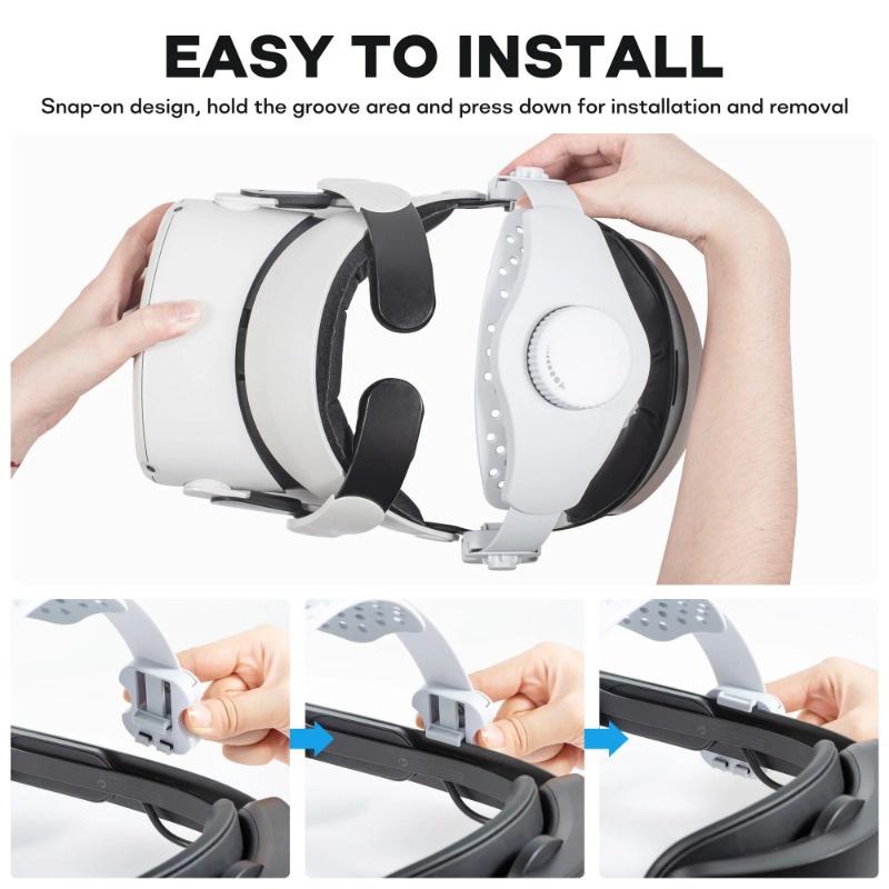 Product Introduction of Dây Đeo Đầu, Dành Cho Meta Quest 3, Vỏ Silicon, Vỏ Mặt, Phụ Kiện Tai Nghe Mũ Bảo Hiểm VR, Vỏ Bảo Vệ Chống Trầy Xước, Tương Thích Với Quest 3 / 2 / Pro / Pico4, Bao Gồm Phụ Kiện 5