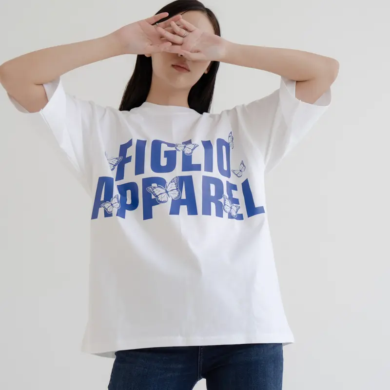 BUTTERFLY OVERSIZED - T-SHIRT - FIGLIO - PUTIH Combed Pria Kaos Distro Wanita Katun 1