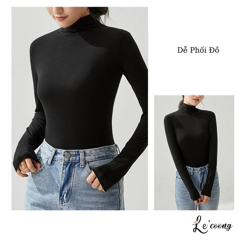 Áo nhiệt thun lạnh nữ cổ cao, co giãn, giữ nhiệt tốt Women Nhung 7