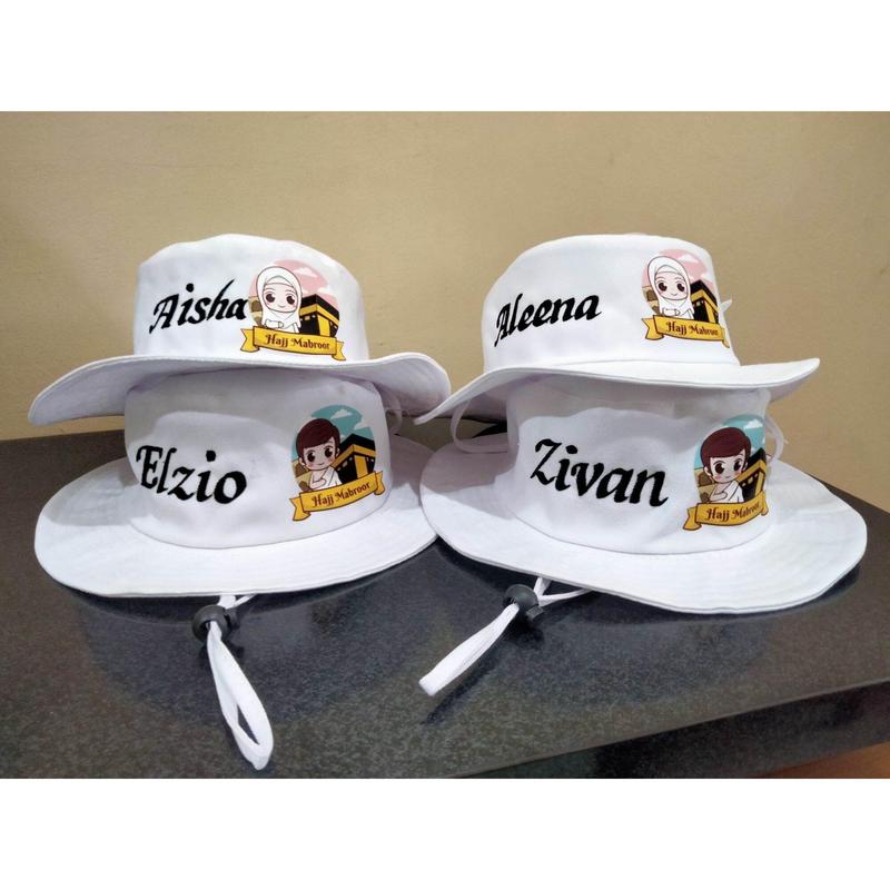 Topi anak Rimba manasik haji free bordir nama Shop Tokopedia