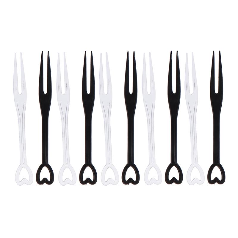 Product Introduction of 100pcs/bag Fruit Fork Mini Clear Plastic Forks Home Dining Food Cake Fruit Fork 9