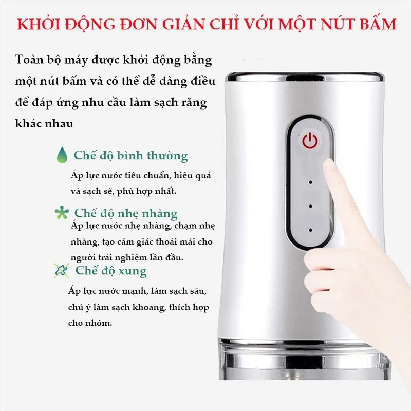 Máy Tăm Nước Cầm Tay Oral Irrigator - Tăm Nước Vệ Sinh Răng Miệng Hàng Chính Hãng Tiện Dụng Cho Gia Đình 8
