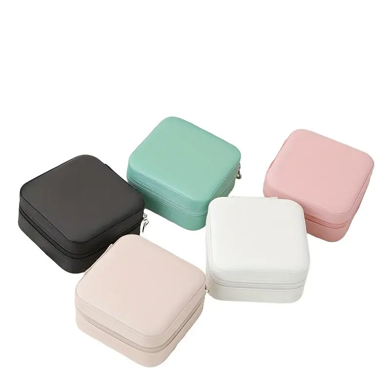 Portable Jewelry Storage Box, Mini Jewelry Organizer, Travel Jewelry Storage Box, Jewelry Organizer for Earrings Necklace Ring, Organizer Luggage, Zipper, Durable